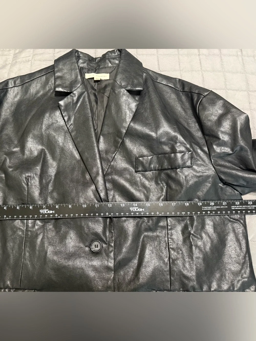 Oversized Faux Leather Black Blazer Jacket Size M/L - Pacsun L.A. HEARTS